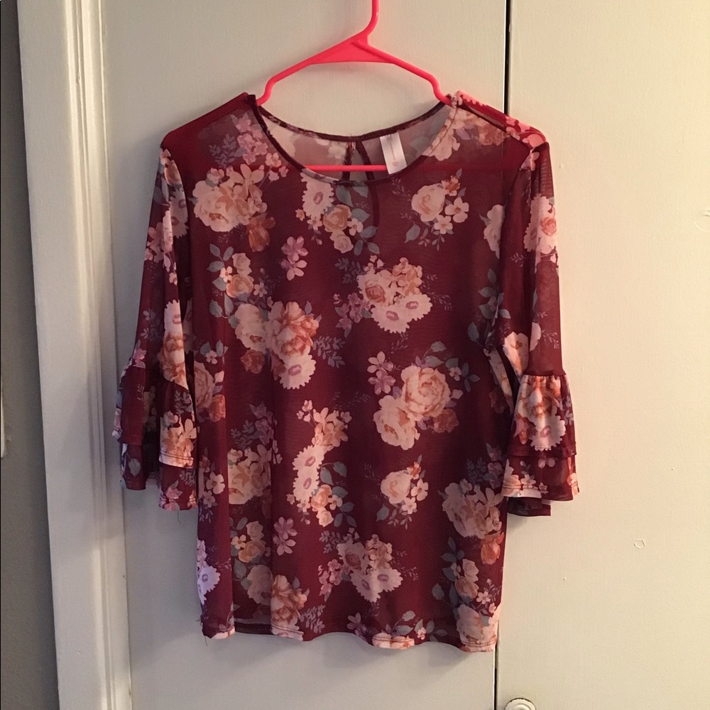 Floral Mesh Shirt
